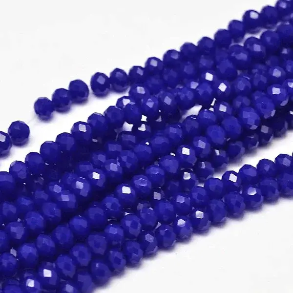 Faceted Rondelle Glass Beads Strands