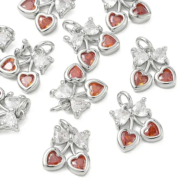 Brass Micro Pave Cubic Zirconia Pendants