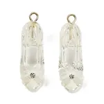Transparent Resin Rhinestone Pendants