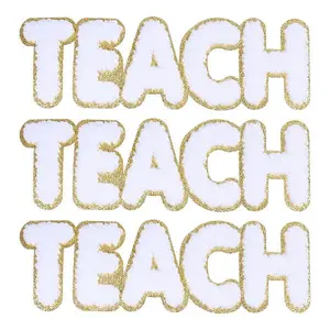 Chenille Embroider Thread Iron on/Sew On Patches