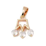 Brass Micro Pave Cubic Zirconia Pendants