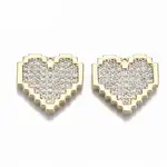 Brass Micro Pave Clear Cubic Zirconia Pendants