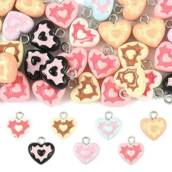 30Pcs Opaque Resin Charms