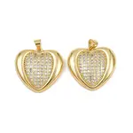 Brass Micro Pave Cubic Zirconia Pendants