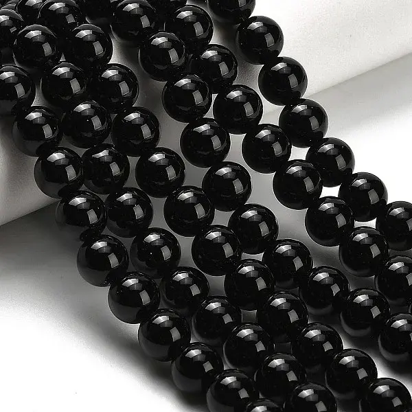 Natural Black Onyx(Dyed & Heated) Beads Strands