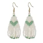 304 Stainless Steel with Glass Dangle Stud Earring