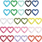 28Pcs 14 Colors Zinc Alloy Spring Gate Rings