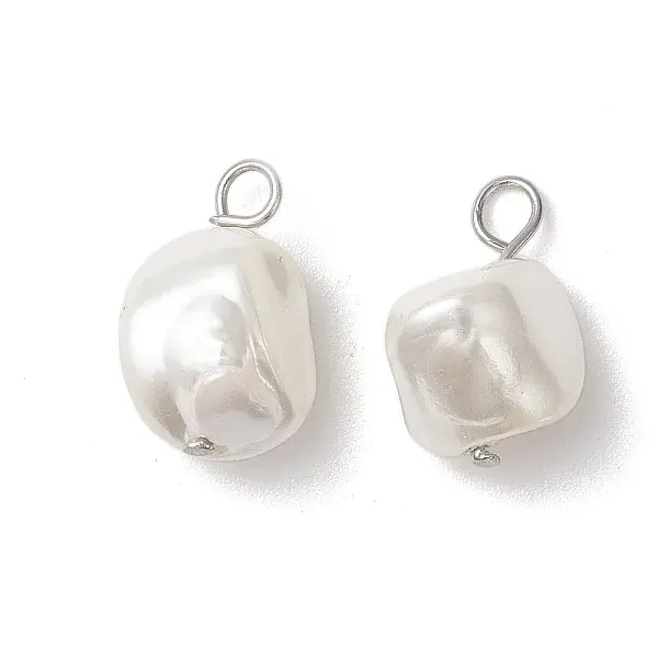 Electroplated Shell Pearl Nuggets Charms