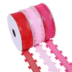 3 Rolls 3 Colors Heart Valentine's Day Polyester Lace Trim
