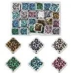 30Pcs UV Plating Printed Opaque Acrylic Beads