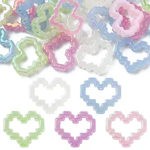 30Pcs UV Plating Acrylic Beads