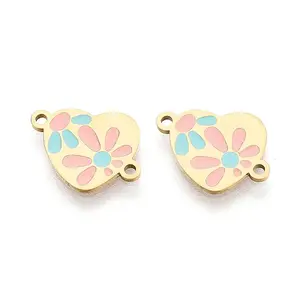 304 Stainless Steel Enamel Link/Connector Charms