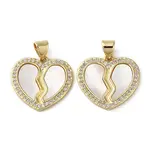 Brass Micro Pave Cubic Zirconia Pendants