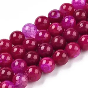 Dyed Natural Agate Beads Strands