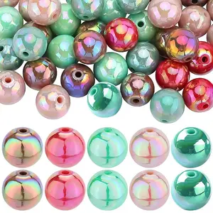 Christmas Theme 100Pcs 5 Colors Opaque Acrylic Beads