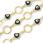 Rack Plating Brass Enamel Link Chains