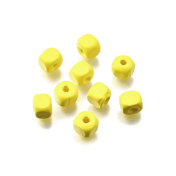 Spray Painted Wooden Beads