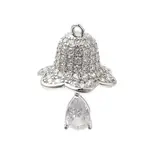 Rack Plating Brass Pave Cubic Zirconia Pendants