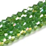 Transparent Electroplate Glass Beads Strands