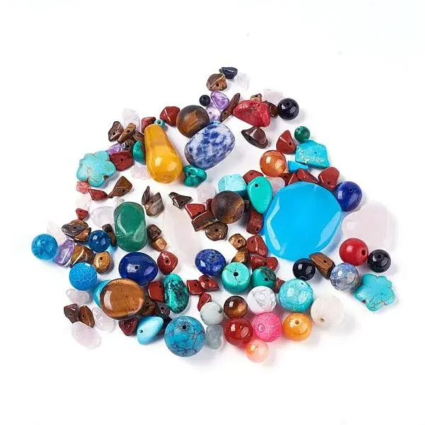 Mixed Shapes Natural & Synthetic Gemstone Beads