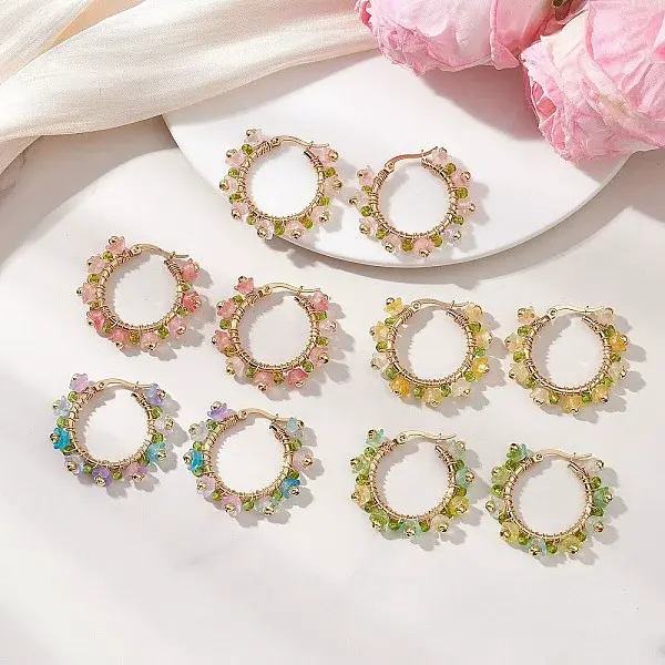 Transparent Acrylic Hoop Earrings