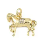 Brass Micro Pave Clear Cubic Zirconia Pendants