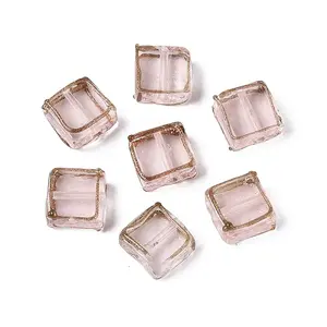 Handmade Gold Sand Lampwork Beads