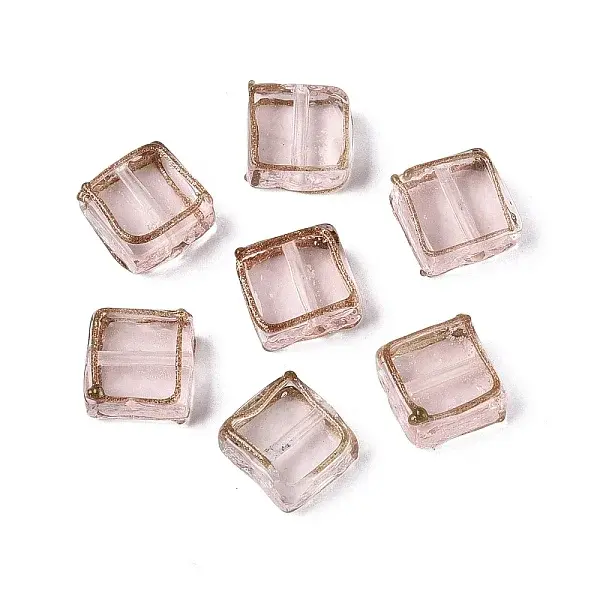 Handmade Gold Sand Lampwork Beads