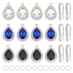 DIY Teardrop Alloy Glass Dangle Earring Making Kits