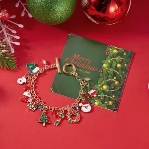 Christmas Alloy Enamel Charm Bracelets