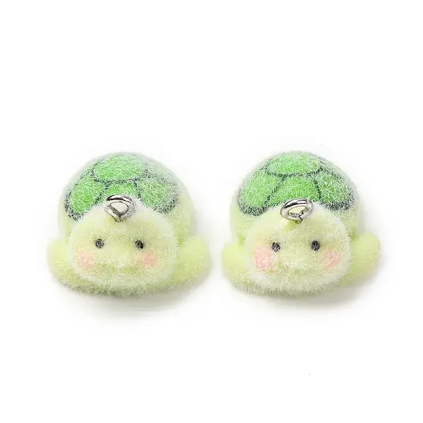 Flocking Opaque Resin Pendants