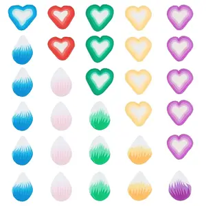 2000Pcs 10 Styles Handmade Polymer Clay Cabochons