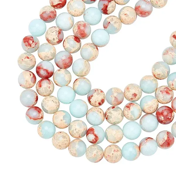 Synthetic Imperial Jasper Beads Strands