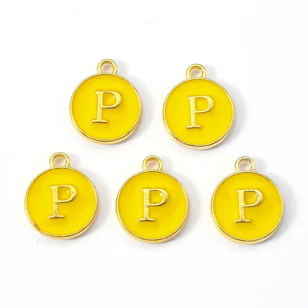 Golden Plated Alloy Enamel Charms
