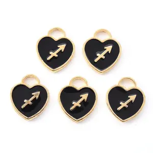 Light Gold Plated Alloy Enamel Pendants