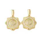 Brass Micro Pave Cubic Zirconia Openable Pendants