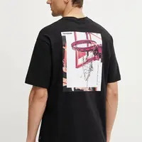 Bavlněné tričko Reebok Classic černá barva, s potiskem, 100218827