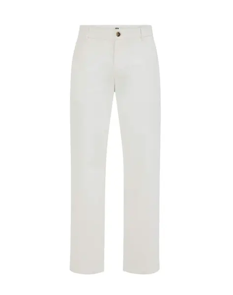 WE Fashion Chino nohavice  biela