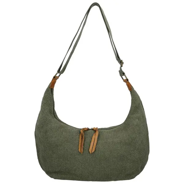 Trendy textilní dámská kabelka na rameno Ester, zelená