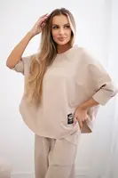 Punto Milano winter sweatshirt + pants beige set