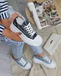 Resti Navy blue women's platform sneakers Deksif