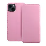 Flipové pouzdro Dual Pocket pro Apple iPhone 14 Plus, světle růžová