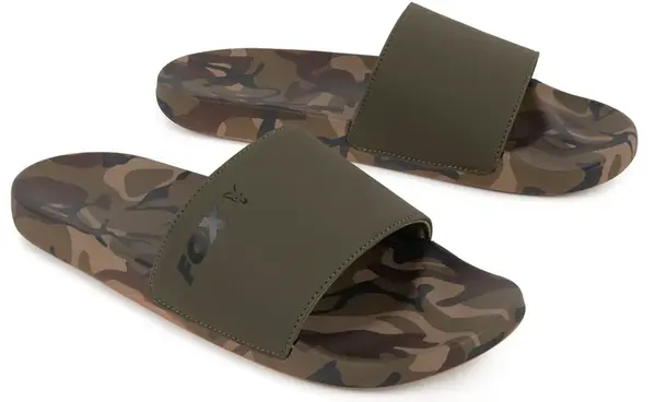 Fox šľapky khaki/camo sliders - 43