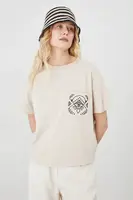 Bavlněné tričko Medicine béžová barva