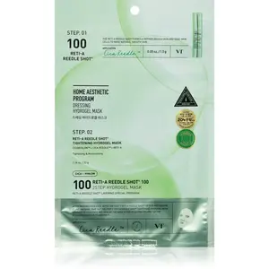 VT Cosmetics Cica Reti-A Reedle Shot 100 2Step Hydrogel Mask intenzívna hydrogélová maska pre vyhladenie pleti a minimalizáciu pórov 34.5 g