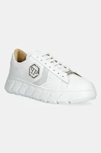 Kožené tenisky Philipp Plein Nappa Lo-Top Hexagon