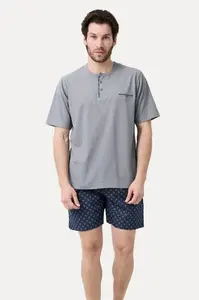 Pánské pyžamo krátké ANDRE 3XL Šedá