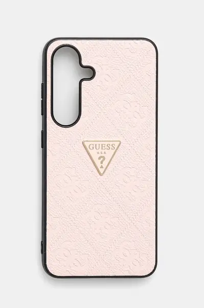 Obal na telefon Guess Samsung Galaxy S25 růžová barva, GUHCS25SPGP4STRP