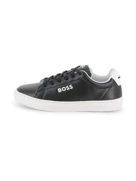 BOSS Tenisky 'BASKET'  čierna / biela