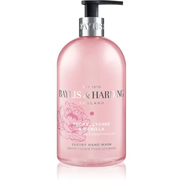 Baylis & Harding Peony, Lychee & Vanilla tekuté mydlo na ruky s hydratačným účinkom 500 ml